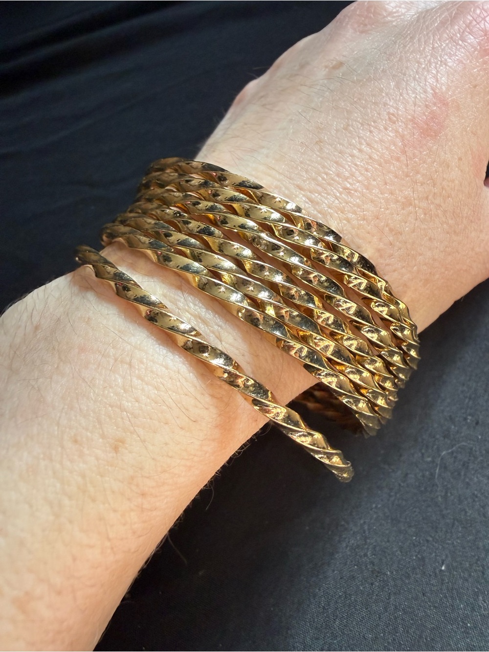 Gold-Tone Twisted Multi-Bangle Bracelet - Men Accessories